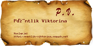 Pántlik Viktorina névjegykártya